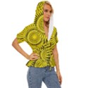 Yellow Abstract Sun Pattern Background Lightweight Drawstring Hooded Top View3