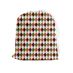 Halloween Palette Plaids   Drawstring Pouch (xl) by ConteMonfrey