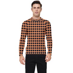 Halloween Black Orange Plaids Men s Long Sleeve Rash Guard by ConteMonfrey