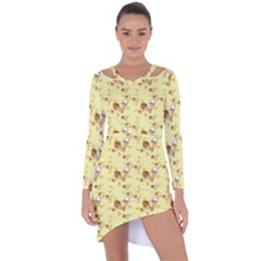 Ice Cream Cone Dessert Asymmetric Cut-out Shift Dress by Wegoenart