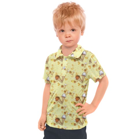 Ice Cream Cone Dessert Kids  Polo Tee by Wegoenart