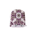 Multicolored Pattern Illustration Purple Peacock Drawstring Pouch (Small) View2