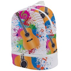String Instrument Acoustic Guitar Zip Bottom Backpack by Jancukart