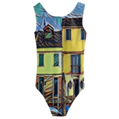 Colorful Venice Homes Kids  Cut-out Back One Piece Swimsuit by ConteMonfrey