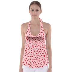Hearts Valentine Heart Pattern Babydoll Tankini Top by Ravend