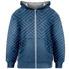 Abstract Geometry Pattern Kids  Zipper Hoodie Without Drawstring by Ravend