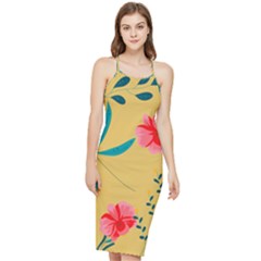 Nature Floral Flower Petal Leaves Leaf Plant Bodycon Cross Back Summer Dress by Ravend