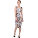 Tiger Pattern Background Sleeveless Pencil Dress View3