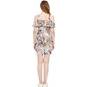 Tiger Pattern Background Shoulder Frill Bodycon Summer Dress View2