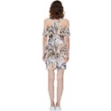 Tiger Pattern Background Shoulder Frill Bodycon Summer Dress View4