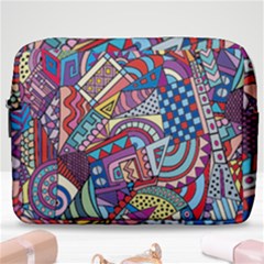 Abstract Art Color Geometry Pattern Make Up Pouch (large) by danenraven
