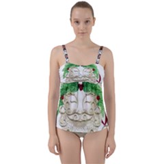 Im Fourth Dimension Colour 83 Twist Front Tankini Set by imanmulyana