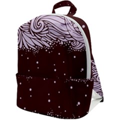 Ornamental Leaves Wallpaper Plants Zip Up Backpack by Wegoenart