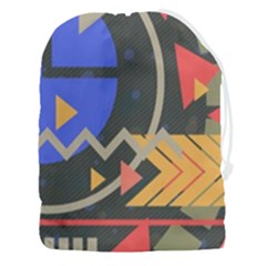 Background Abstract Colors Shapes Drawstring Pouch (3xl) by Wegoenart