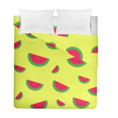 Watermelon Pattern Wallpaper Duvet Cover Double Side (full/ Double Size) by Wegoenart