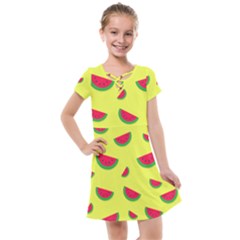 Watermelon Pattern Wallpaper Kids  Cross Web Dress by Wegoenart