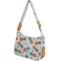 Pineapple Background Pattern Fruit Zip Up Shoulder Bag View2