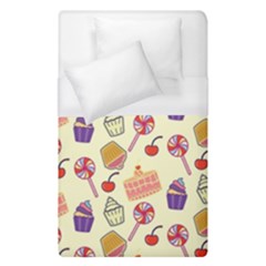 Cupcake Pattern Lollipop Duvet Cover (single Size) by Wegoenart