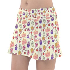 Cupcake Pattern Lollipop Classic Tennis Skirt by Wegoenart