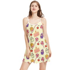 Cupcake Pattern Lollipop Summer Frill Dress by Wegoenart