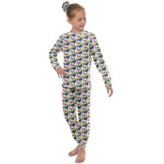 Sweet Dessert Food Cake Pattern Kids  Long Sleeve Set  by Wegoenart
