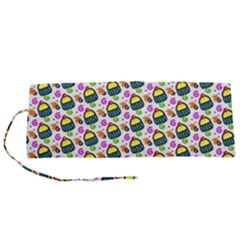 Sweet Dessert Food Cake Pattern Roll Up Canvas Pencil Holder (s) by Wegoenart