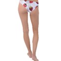 Strawberry Pattern Background Ring Detail Bikini Bottom View2