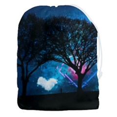 Tree Trees Surreal Universe Silhouette Drawstring Pouch (3xl) by Wegoenart