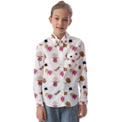 Children Wallpaper Background Kids  Long Sleeve Shirt by Wegoenart