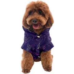 Background Doodle Pattern Beautiful Dog Coat by Wegoenart