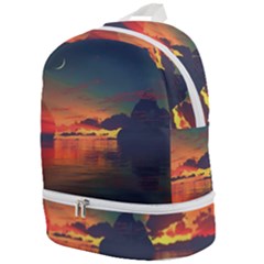 Digital Art Artwork Fantasy Landscape Sky Nature Zip Bottom Backpack by danenraven