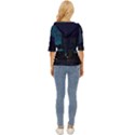 City Building Pixel Art Vaporwave Lightweight Drawstring Hooded Top View4