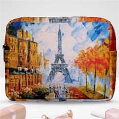 Eiffel Tower Landmark Architecture  Artistic Make Up Pouch (large) by danenraven