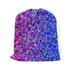 Abstract Triangle Tile Mosaic Pattern Drawstring Pouch (2xl) by danenraven