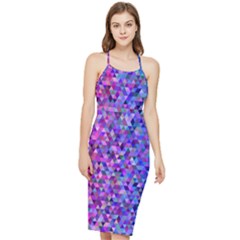 Abstract Triangle Tile Mosaic Pattern Bodycon Cross Back Summer Dress by danenraven