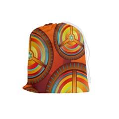 Shield Background Texture Pattern Drawstring Pouch (large) by Wegoenart