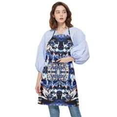 Cobalt Symmetry Pocket Apron by kaleidomarblingart