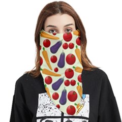 Vegetable Food Illustration Patterntexture Face Covering Bandana (triangle) by Wegoenart