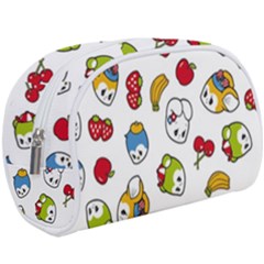 Illustration Vector Fruit Animal Cartoon Pattern Make Up Case (large) by Wegoenart