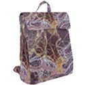 Marble Pattern Texture Rock Stone Surface Tile Flap Top Backpack View2