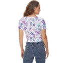 Christmasstars Twist Front Crop Top View4