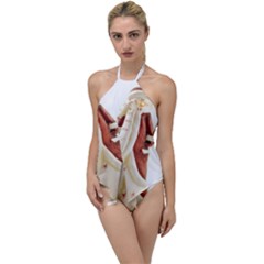 Christmas Figures 9 Go With The Flow One Piece Swimsuit by artworkshop