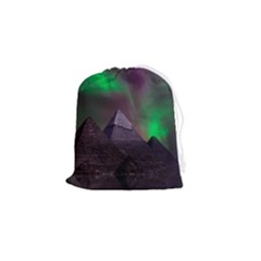 Fantasy Pyramid Mystic Space Drawstring Pouch (small) by Wegoenart