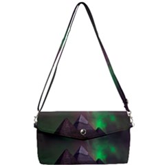 Fantasy Pyramid Mystic Space Removable Strap Clutch Bag by Wegoenart