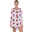 Strawberry Fruit Pattern Background Asymmetric Cut-Out Shift Dress View1