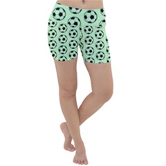 Pattern Ball Soccer Background Lightweight Velour Yoga Shorts by Wegoenart