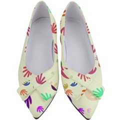 Doodle Squiggles Colorful Pattern Women s Bow Heels by Ravend