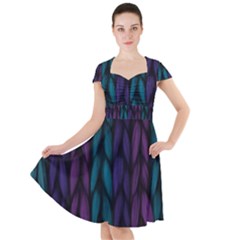 Background Cap Sleeve Midi Dress by nateshop