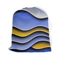 Background Abstract Wave Colorful Drawstring Pouch (2XL) View1