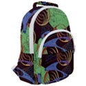 Pyramid Sphere Colorful Background Rounded Multi Pocket Backpack View2